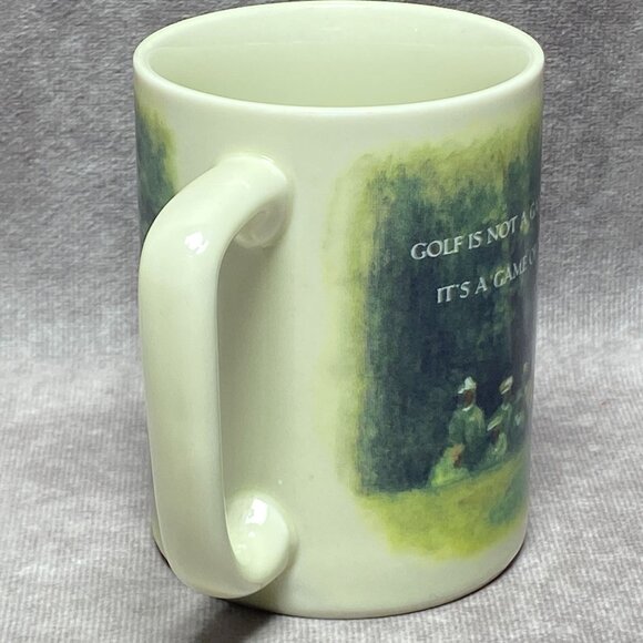 Vintage Otagiri Golf Mug 8oz Figi Graphics Japan - Golfer & Quote Scene Ceramic - Picture 6 of 11
